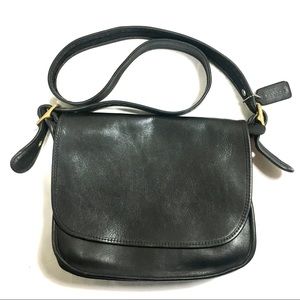 COACH Vintage Black Leather Crossbody Bag Purse